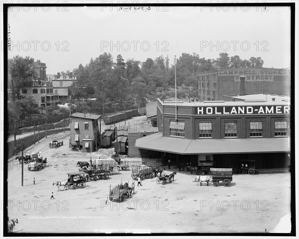 Holland American docks, Hoboken, N.J., between 1900 and 1915. Creator: Unknown.