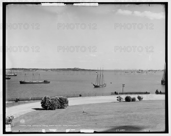 Harbor from Fort Allen Park, Portland, Me., c1904. Creator: Unknown.