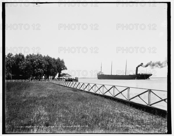 St. Clair River at Star Isl'd. House, St. Clair Flats, between 1890 and 1901. Creator: Unknown.