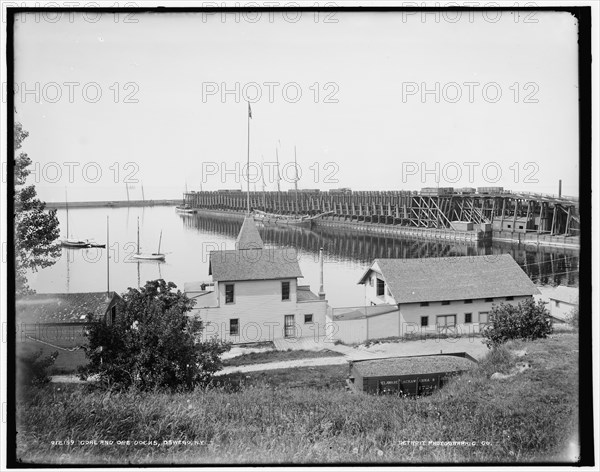 Coal and ore docks, Oswego, N.Y., between 1890 and 1901. Creator: Unknown.