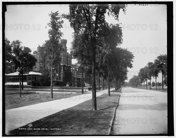 Lake Shore Drive, Chicago, 1900 Oct 3. Creator: Unknown.