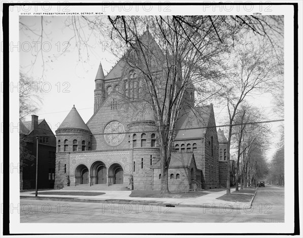 First Presbyterian Church and First Unitarian Church, Woodward Avenue, Detroit, Mich., c1906. Creator: Unknown.