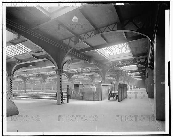 Chicago, Ill., train sheds, C & NW Ry. (Chicago & North Western Railway) terminal, c1900-1915. Creator: Unknown.