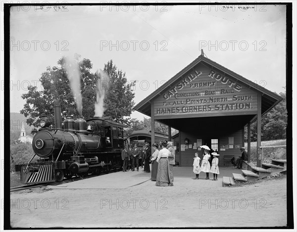 Catskill Mountain railway station, Haines Corners, Catskill Mountains, N.Y., (1902?). Creator: Unknown.