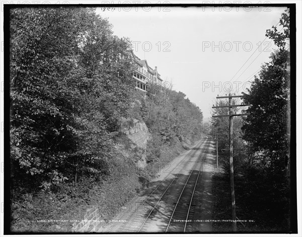 Kittatinny Hotel i.e. House from railway crossing, c1900. Creator: Unknown.