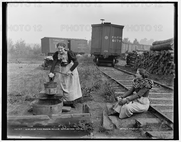 Girls of the paper mills, Appleton, Wis., between 1880 and 1899. Creator: Unknown.