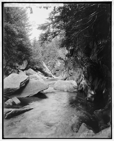 Looking out of Cavendish gorge, Vt., between 1900 and 1906. Creator: Unknown.