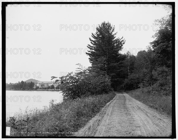 Along the shore, Lake Dunmore, Green Mountains, between 1900 and 1906. Creator: Unknown.