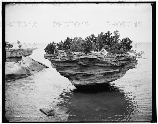 The Thumb Nail & Turnip Rock, Pointe aux Barques, between 1890 and 1901. Creator: Unknown.