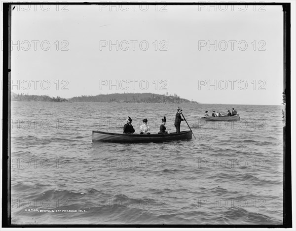 Boating off Presque Isle, between 1880 and 1899. Creator: Unknown.