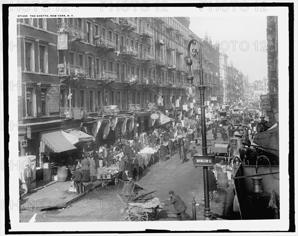 The Ghetto, New York, N.Y., between 1900 and 1915. Creator: Unknown.