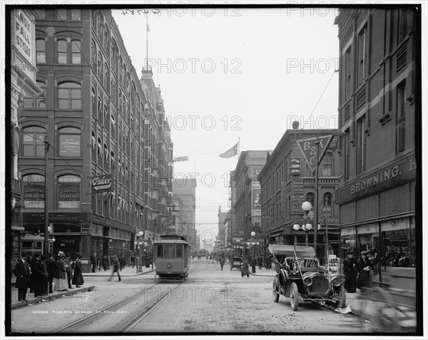 Roberts i.e. Robert Street, St. Paul, Minn., c1908. Creator: Unknown.