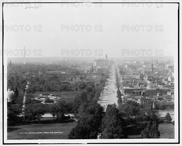 Washington from the Capitol, c1901. Creator: Unknown.