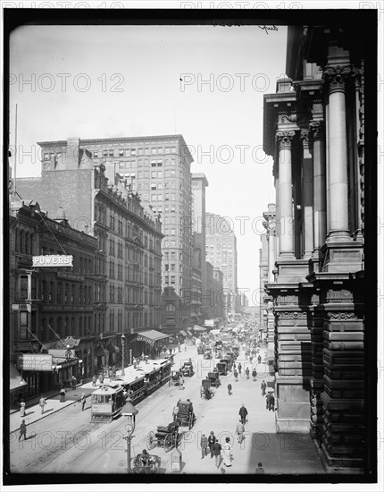 Randolph St., east from LaSalle St., Chicago, 1900 Sept 1. Creator: Unknown.
