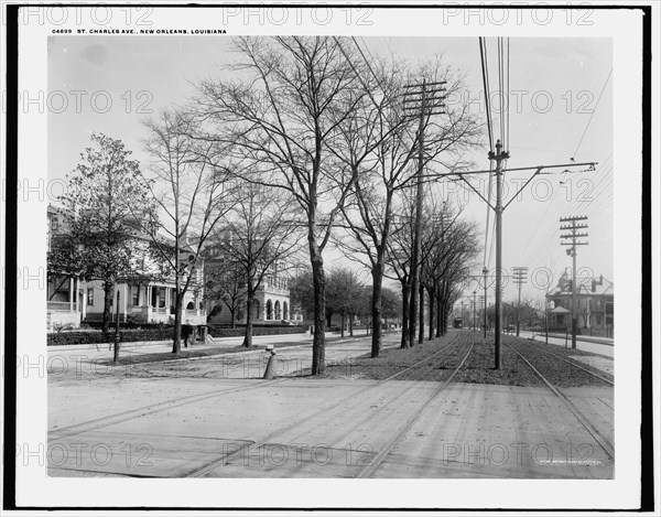 St. Charles Ave., New Orleans, Louisiana, between 1890 and 1901. Creator: Unknown.