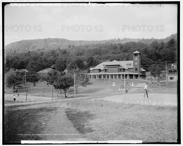 View of Silver Bay Association from boat house, Lake George, N.Y., between 1900 and 1915. Creator: Unknown.