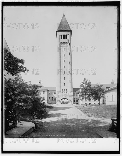 Fort Sheridan, Ill., tower above general quarters, c1898. Creator: Unknown.