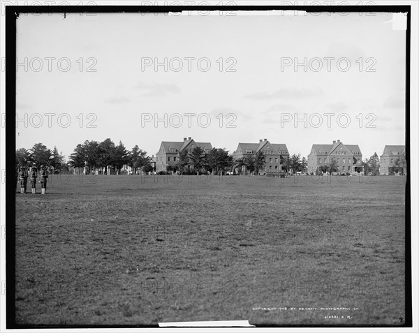 U.S. Army barracks, Plattsburgh, N.Y., c1905. Creator: Unknown.