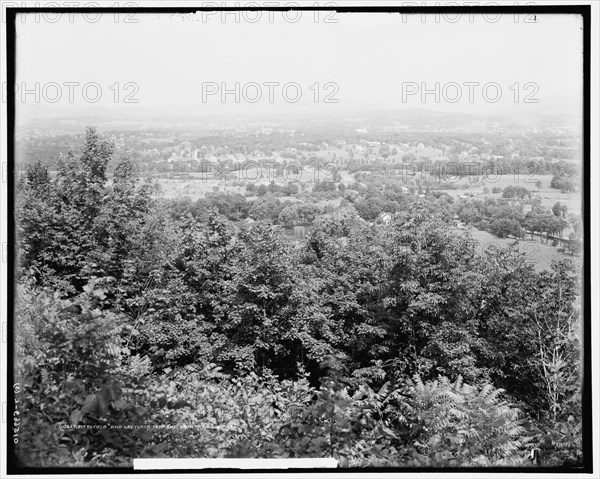 Pittsfield and Greylock Mountain from the country club, Mass., between 1900 and 1915. Creator: Unknown.