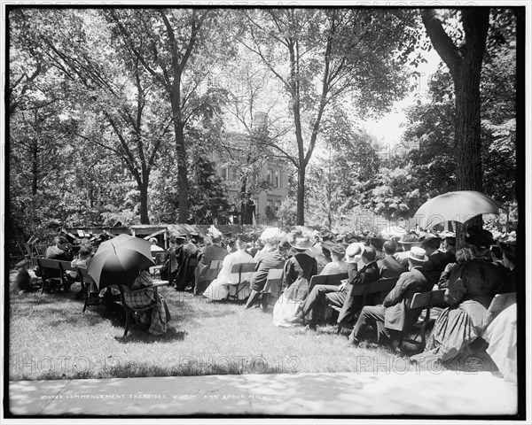 Commencement exercises, U. of M., Ann Arbor, Mich., c1908. Creator: Unknown.