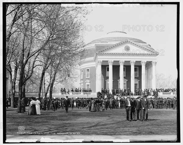 The Lawn and the Rotunda, U. of Va., c1905. Creator: Unknown.