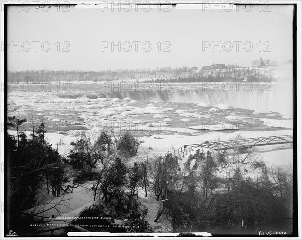 Horseshoe Falls from Goat Island, Niagara, N.Y., between 1890 and 1901. Creator: Unknown.