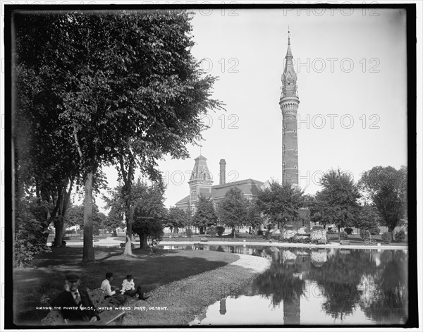 The Power house, Water Works Park, Detroit, between 1890 and 1901. Creator: Unknown.