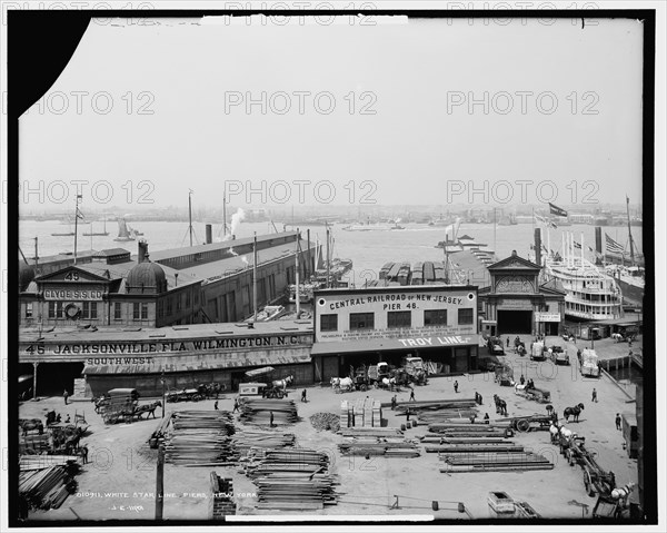White Star Line piers, New York, c1905. Creator: Unknown.