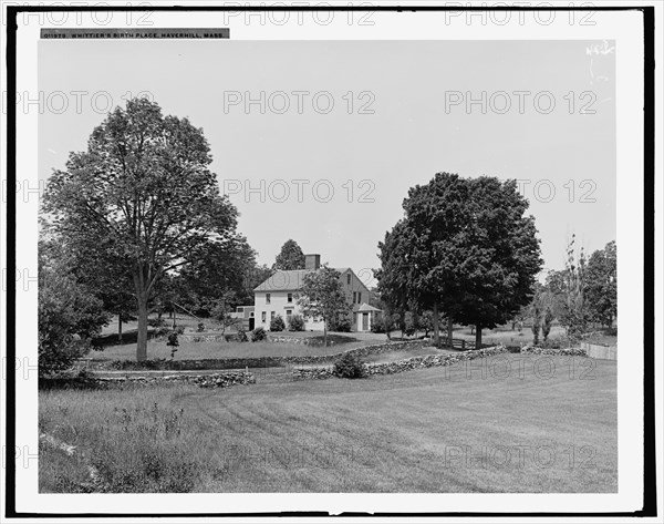 Whittier's birth place, Haverhill, Mass., between 1890 and 1901. Creator: Unknown.