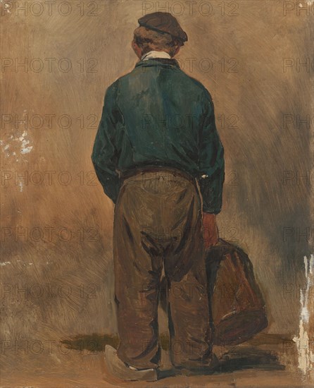 Fisherman with basket, seen from behind, c.1800-c.1900.  Creator: Jan Weissenbruch.