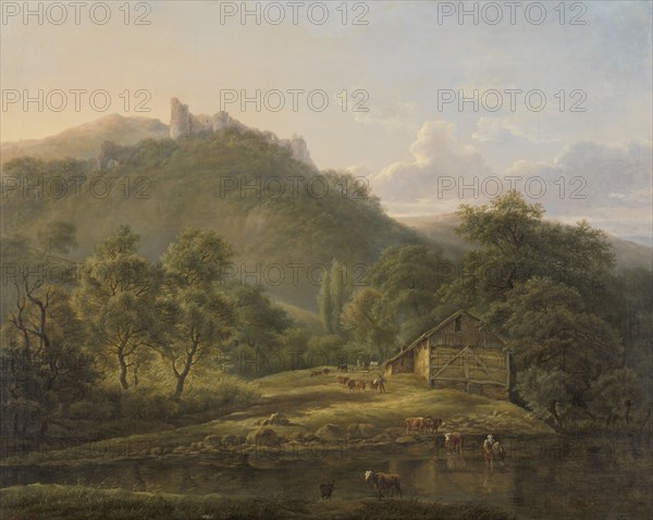 On the Sambre River, 1826-1828. Creator: Edouard Delvaux.