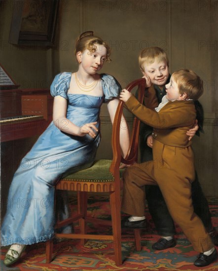 Piano Practice Interrupted, 1813. Creator: Willem Bartel van der Kooi.