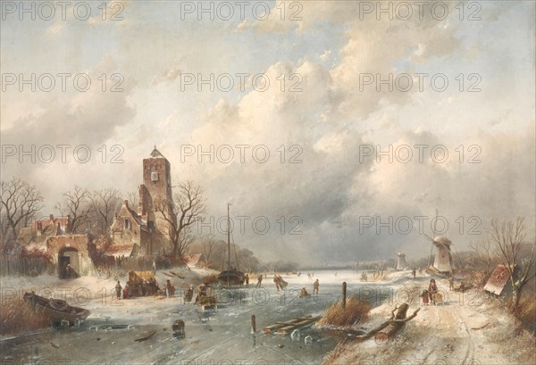 Winter Scene, 1867. Creator: Charles Henri Joseph Leickert.