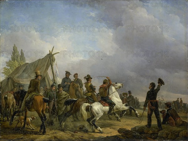 The Horse Race, 1829. Creator: Josephus Jodocus Moerenhout.
