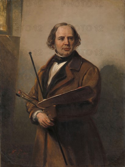 Jan Willem Pieneman, Painter, Father of Nicolaas Pieneman, 1860. Creator: Nicolaas Pieneman.