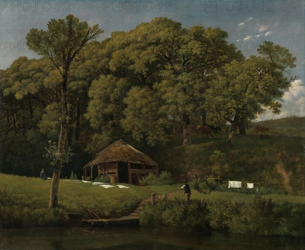 A Barn on the Bank of a Stream in Gelderland, c.1805-c.1810. Creator: Wouter Johannes van Troostwijk.