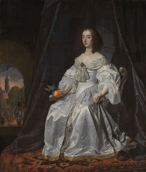 Mary Stuart, Princess of Orange, as Widow of William II, 1652. Creator: Bartholomeus van der Helst.