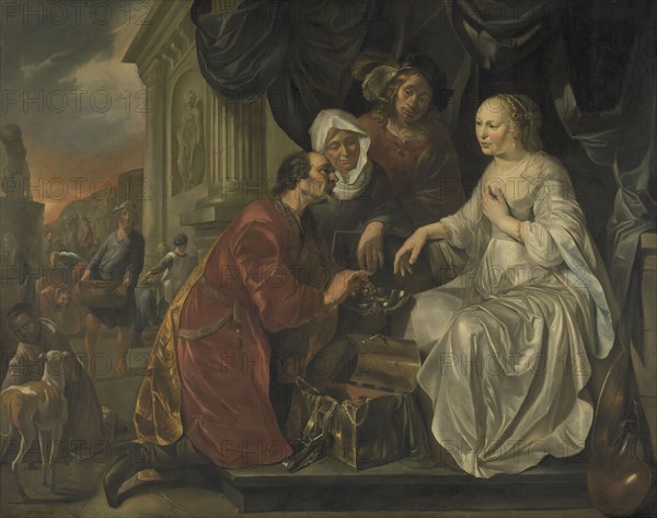 Rebecca Receiving Presents from Abraham's Servant, 1656. Creator: Hendrick Heerschop.