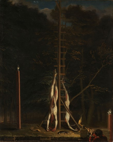 The Corpses of the De Witt Brothers, c.1672-c.1675. Creator: Jan De Baen.