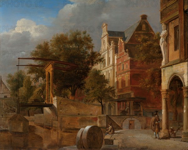 The Drawbridge, 1660-1672. Creator: Jan van der Heyden.