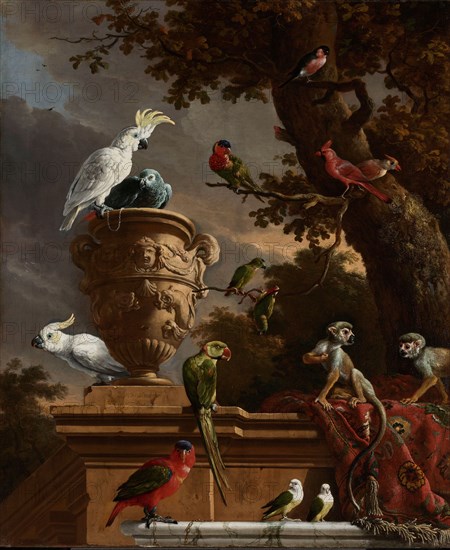 The Menagerie, c.1690. Creator: Melchior d'Hondecoeter.