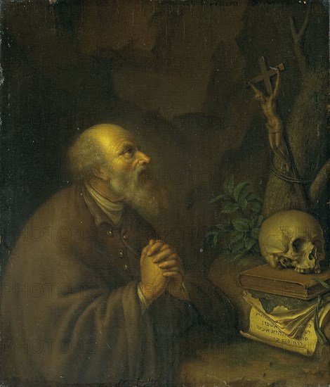 The Hermit, 1721. Creator: Frans van Mieris II.