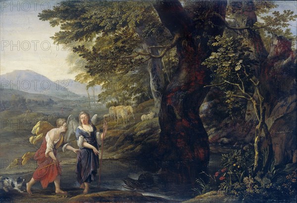 Tobias and the angel, 1690. Creator: Eglon Hendrik van der Neer.