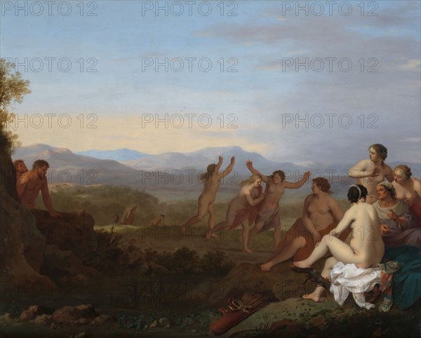 Satyrs Spying on Nymphs, after 1627. Creator: Cornelis van Poelenburgh.