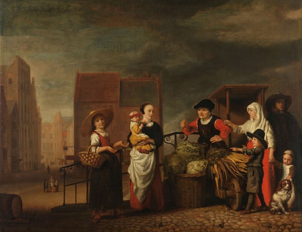 Vegetable Market, 1655-1665. Creator: Nicolaes Maes.