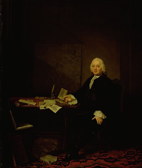 Portrait of Jan Wagenaar, City Historian of Amsterdam, 1761. Creator: Tibout Regters.