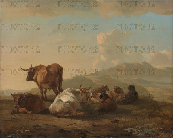 Resting herd, 1650-1694. Creator: Willem Romeyn.