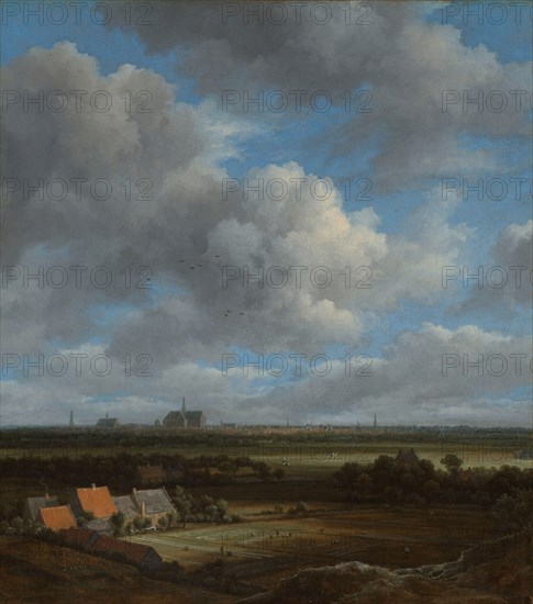 View of Haarlem from the Northwest, with the Bleaching Fields in the Foreground, c.1650-c.1682. Creator: Jacob van Ruisdael.