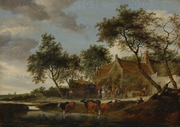 The watering place, 1660. Creator: Salomon Ruysdael.