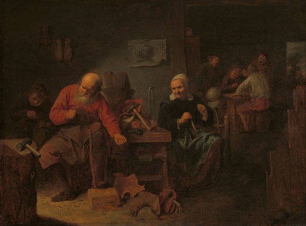 Interior of a Cobbler's Shop, c.1650. Creator: David Ryckaert III.